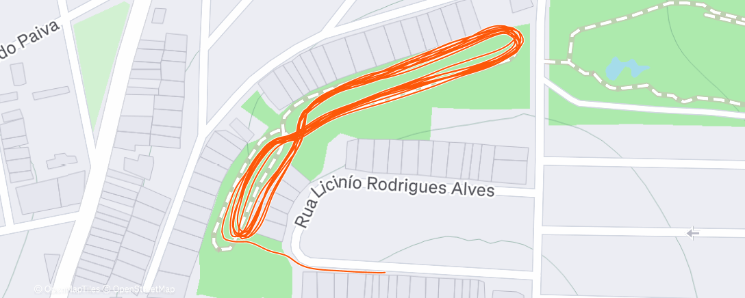 Map of the activity, Corrida matinal