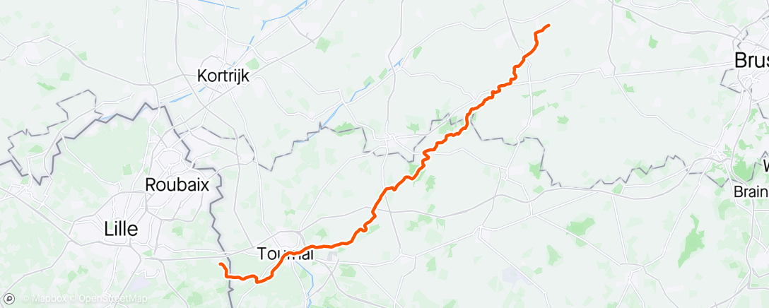 Map of the activity, Naar Paris Roubaix