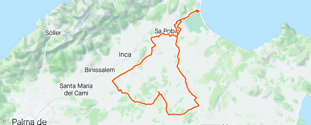 Карта физической активности (Mallorca dag 2: Petra, Sineuvelodrom, Sencelles)