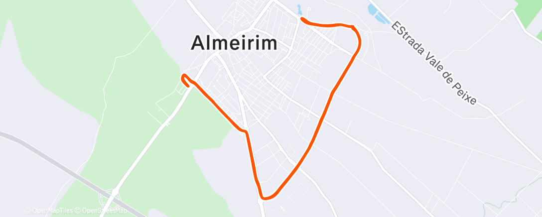 Map of the activity, Morning Run