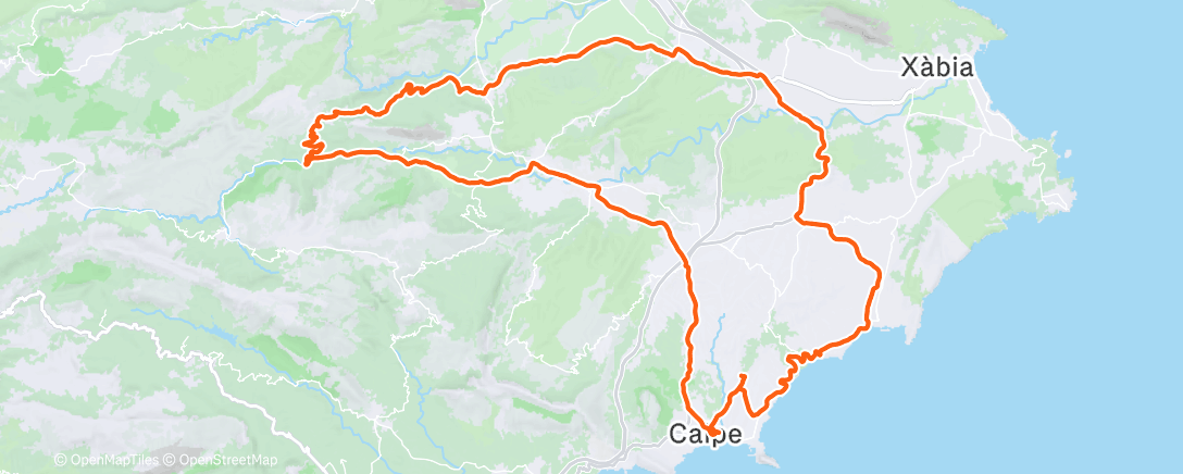 Map of the activity, Fietsen