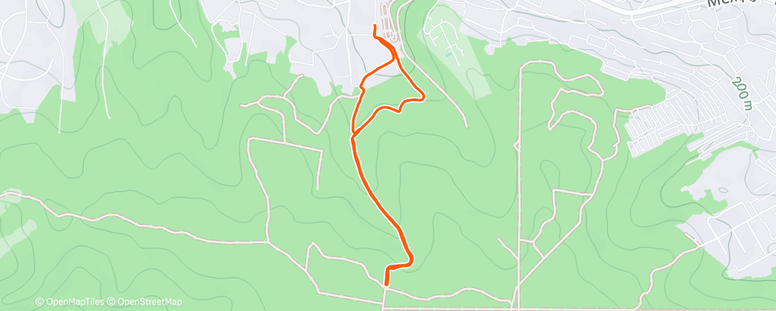 Map of the activity, Трейлраннинг (вечер)