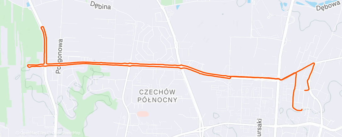 Map of the activity, Morning Run