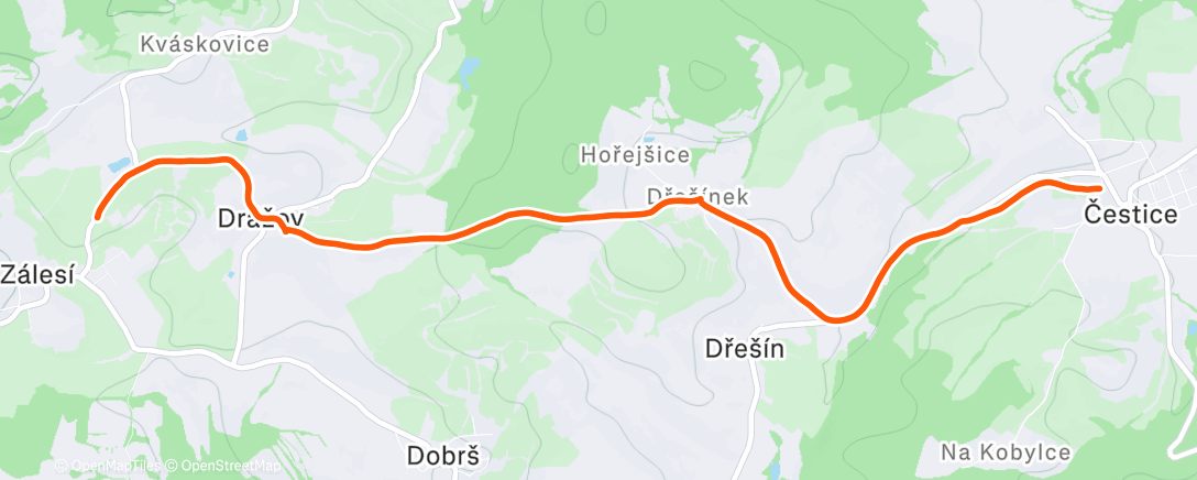 Map of the activity, Afternoon Walk