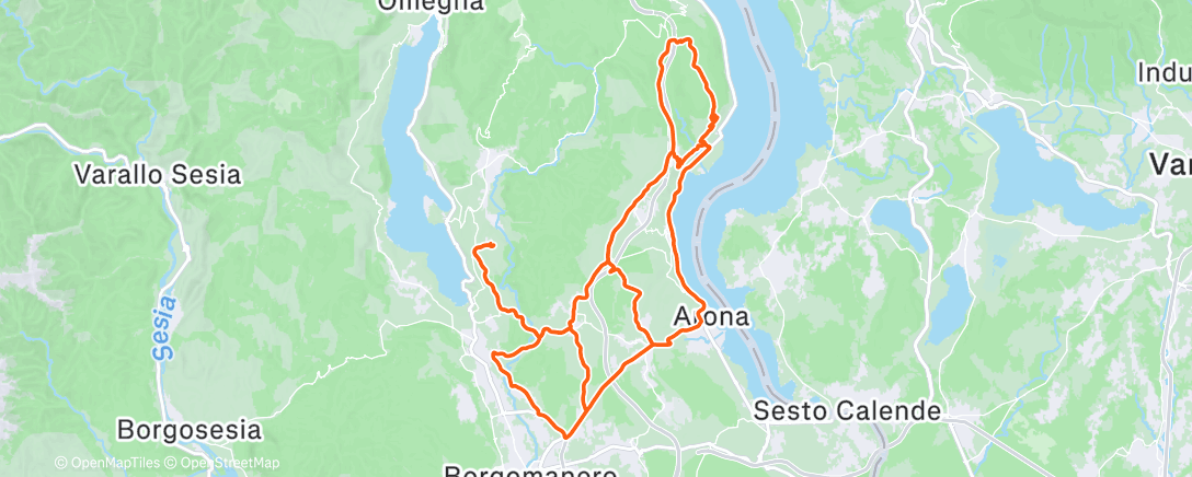 Mappa dell'attività Pedalata mattutina