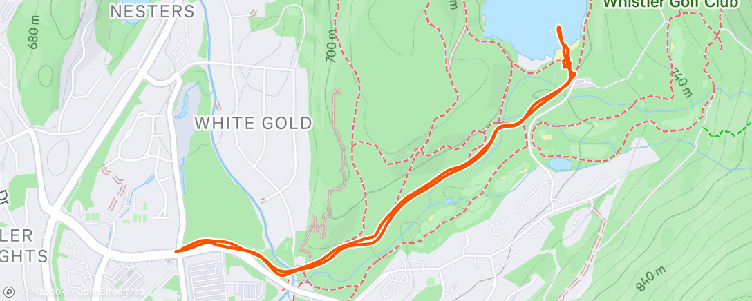 Map of the activity, Afternoon Mountain Bike Ride