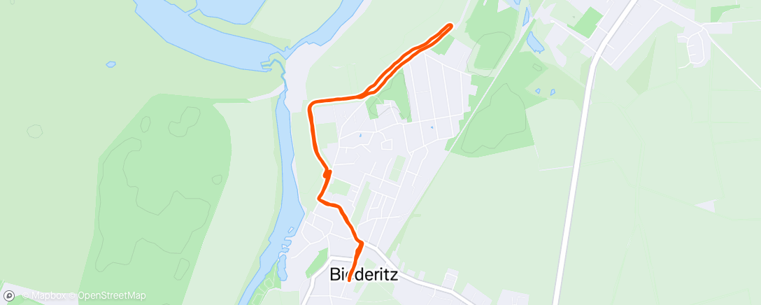 Map of the activity, Lauf am Mittag