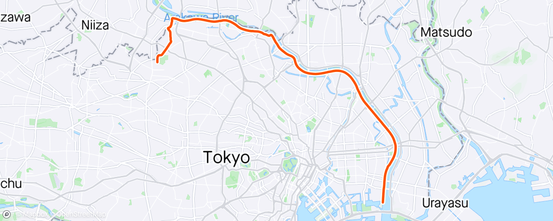 Карта физической активности (夕方のライド)