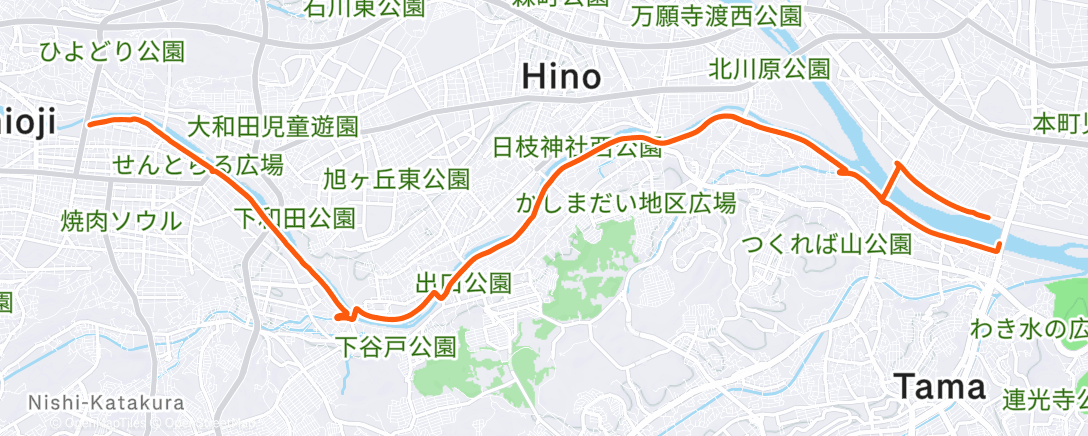 Map of the activity, 午後のライド