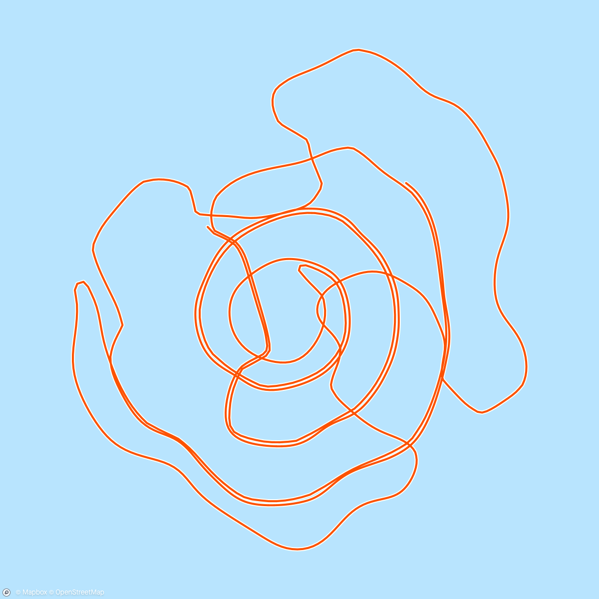 Mapa de la actividad (Zwift - Watopia)