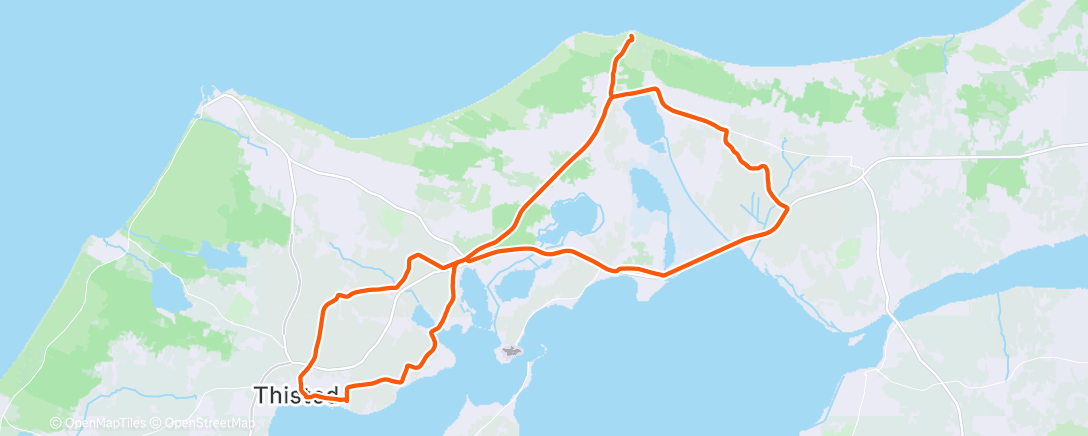 Map of the activity, Cycling