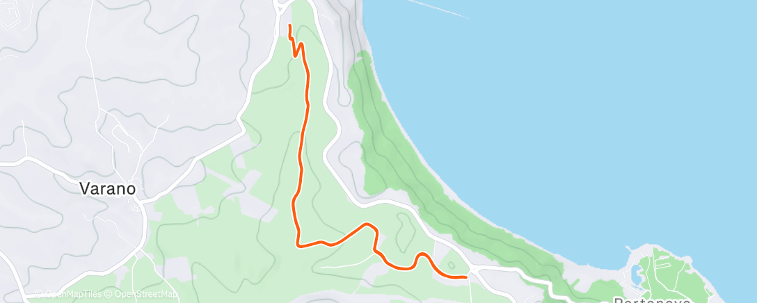 Map of the activity, Morning Walk
