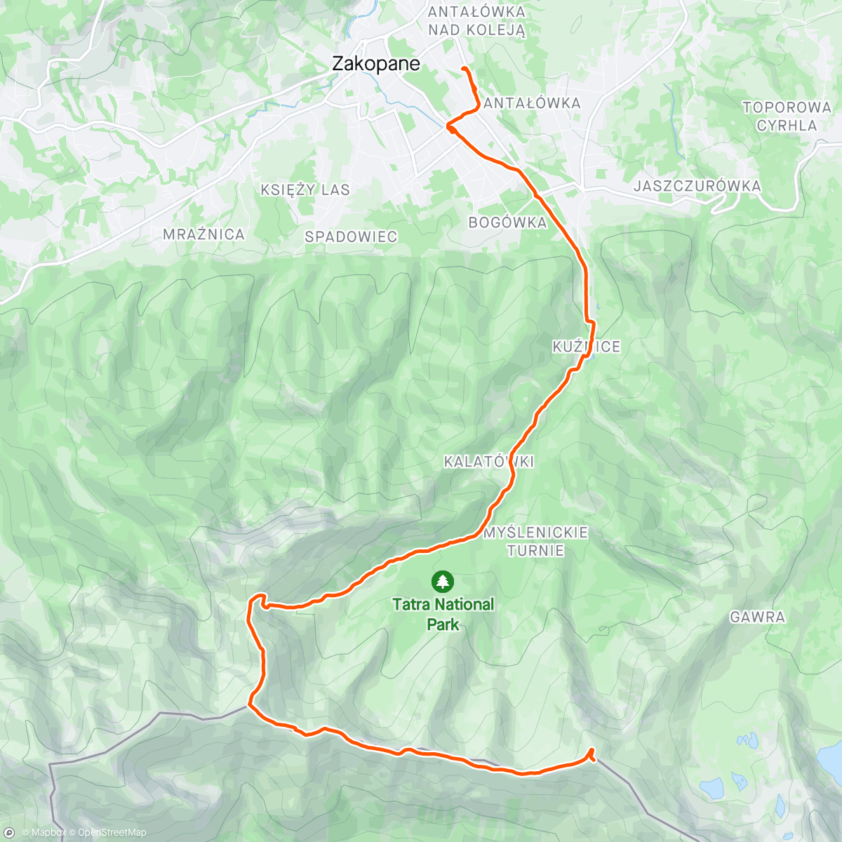 Map of the activity, ☁️ Zakopane 🇵🇱 🚶