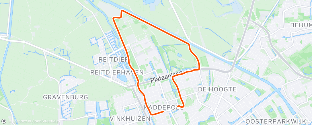 Map of the activity, Morning Run