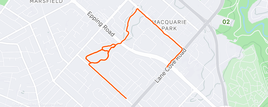 Map of the activity, Morning Run