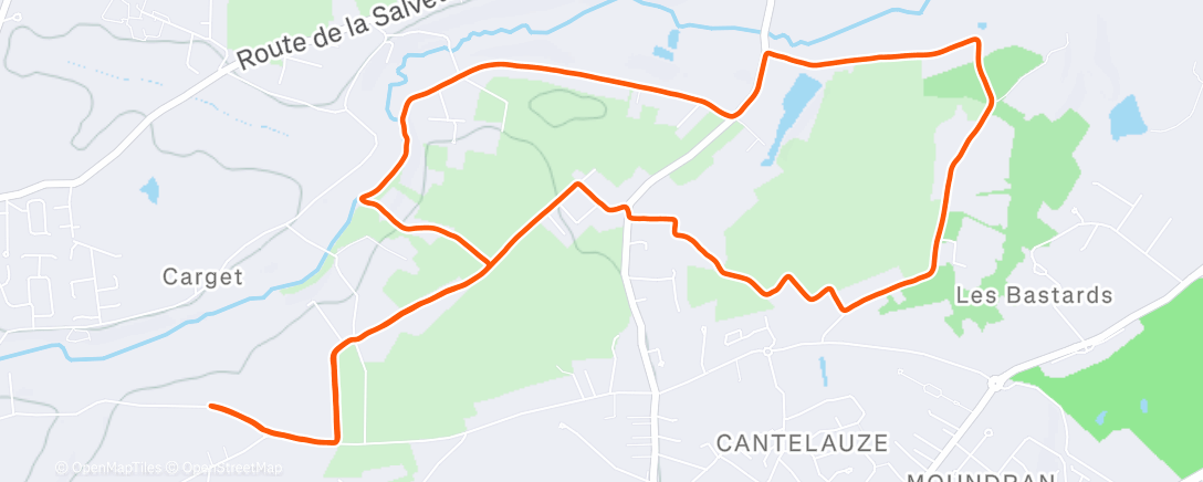 Map of the activity, Trail dans l'après-midi