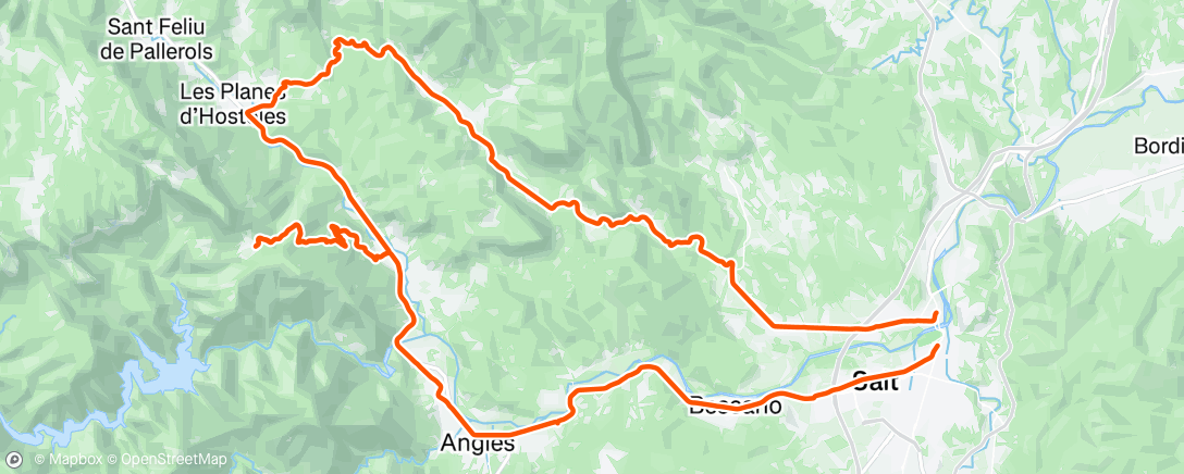 Map of the activity, Afternoon Ride