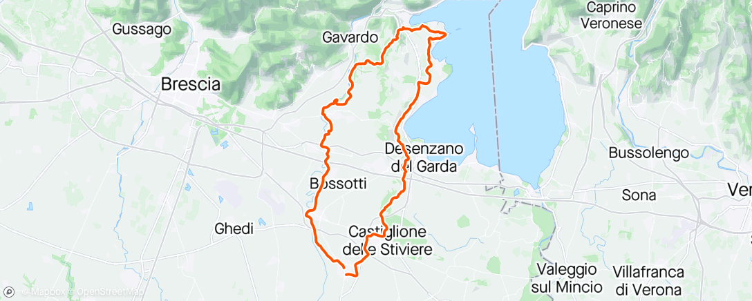 Map of the activity, Morning Ride con gravel & co