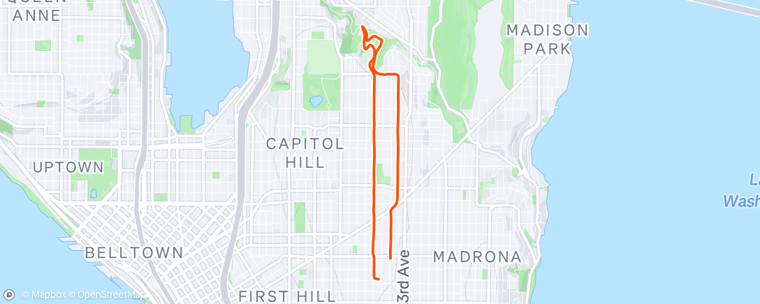 Map of the activity, Morning Run