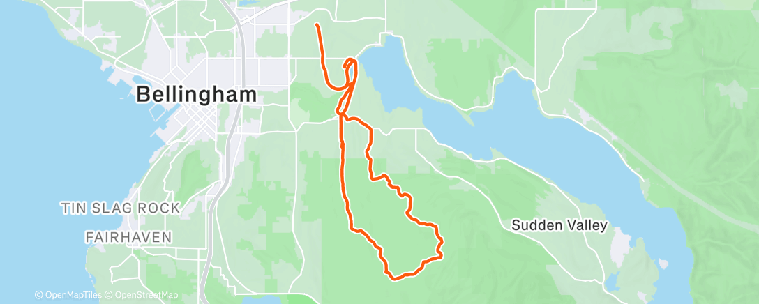 Map of the activity, Afternoon Mountain Bike Ride