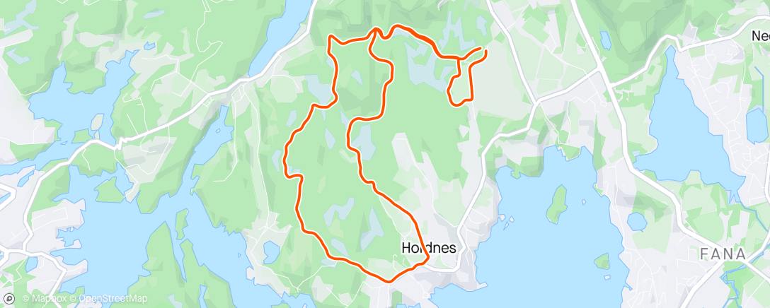 Map of the activity, Hordnesskogen: restitusjon