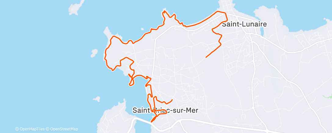 Map of the activity, Trail le midi