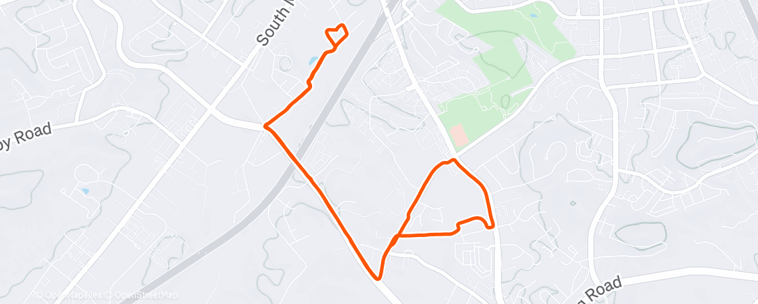Map of the activity, Morning Run