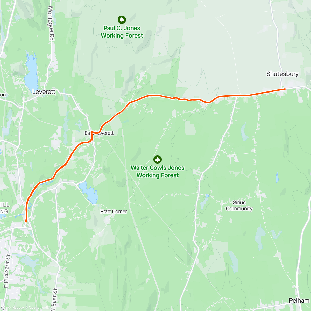 Map of the activity, NCC TT/hillclimb series