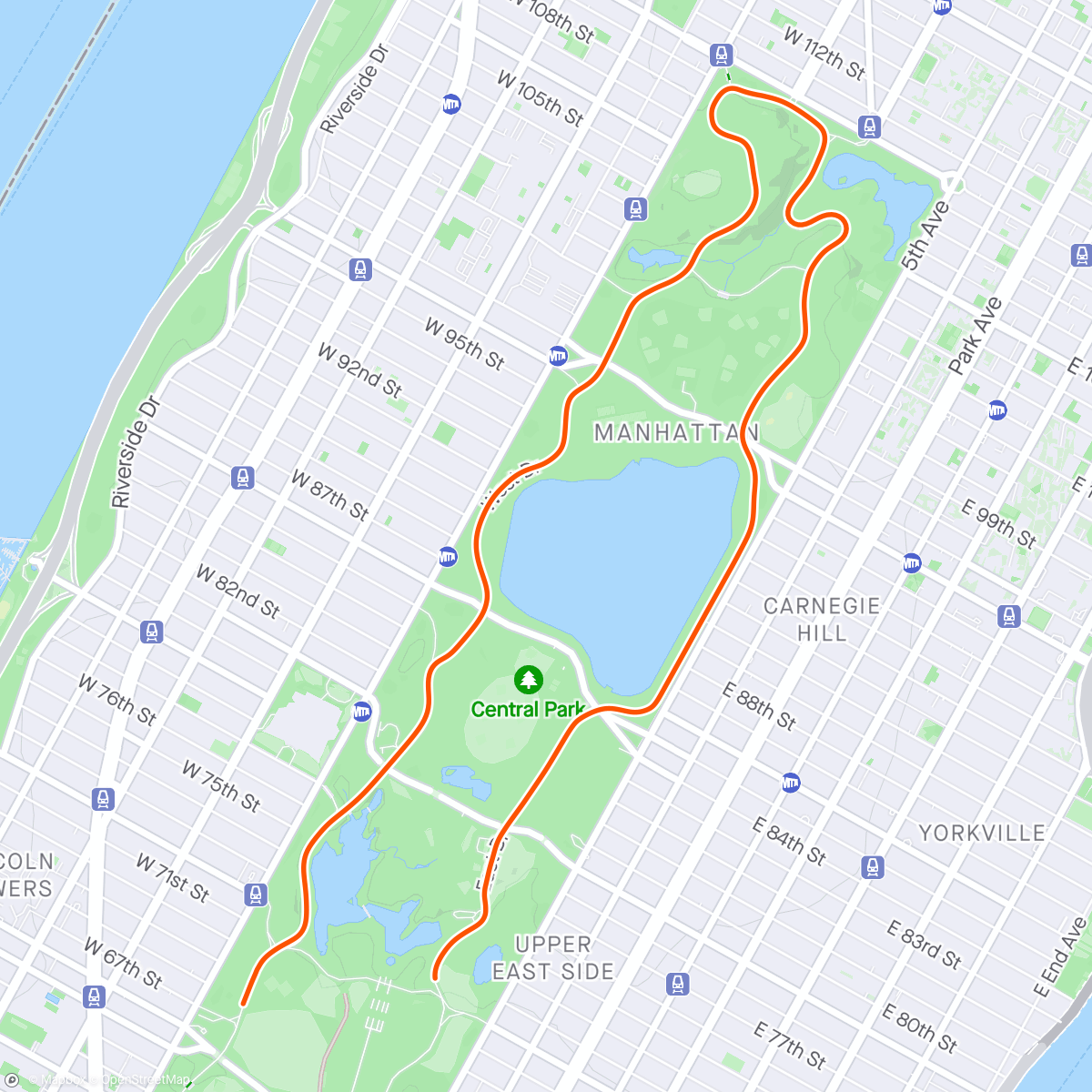 Карта физической активности (Zwift - Purple Unicorn in New York)