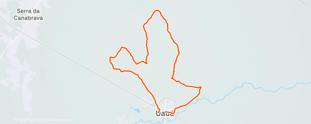 Map of the activity, Pedalada vespertina