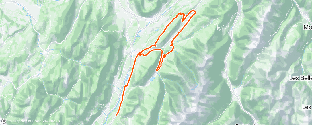 Map of the activity, Route endurance