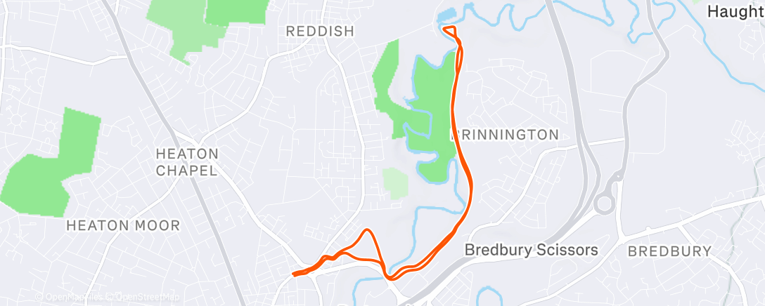 Map of the activity, Morning Run