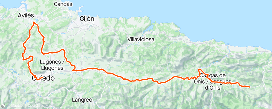 Map of the activity, Vuelta Asturias 3