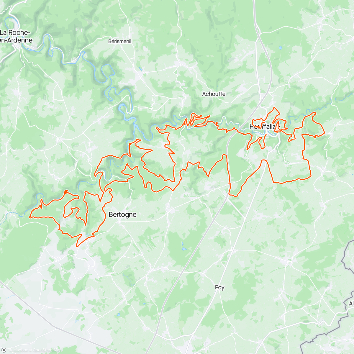 Map of the activity, Roc d'Ardenne