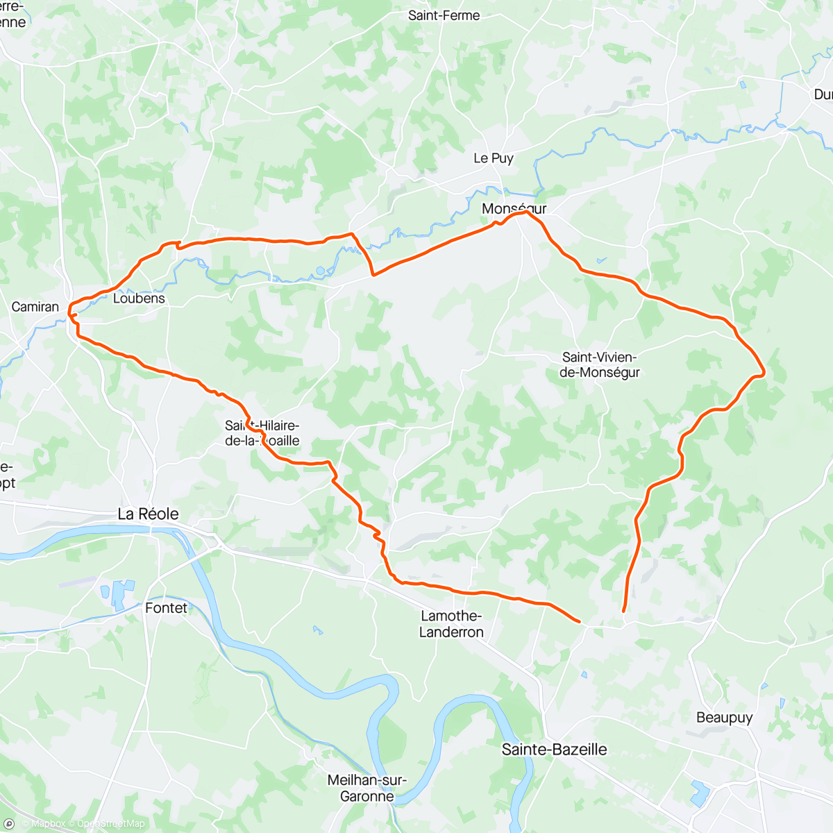 Map of the activity, Sortie vélo avec Clément