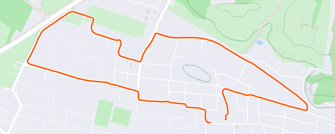 Map of the activity, Lauf am Nachmittag