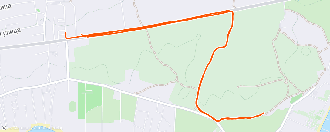 Map of the activity, Вечерний забег