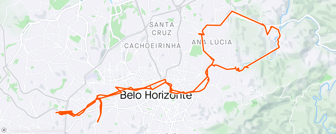 Mapa da atividade, Pedal de quinta cicle Ribeiro