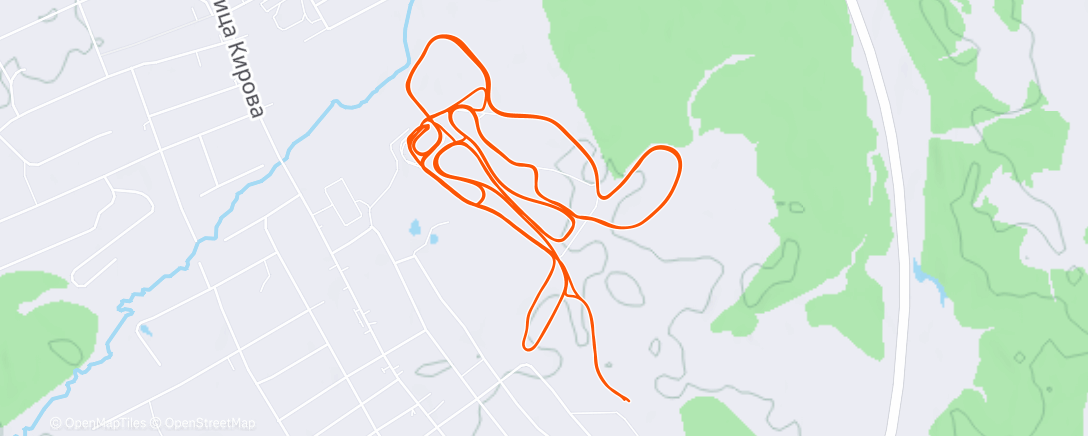 Map of the activity, Lunch Nordic Ski