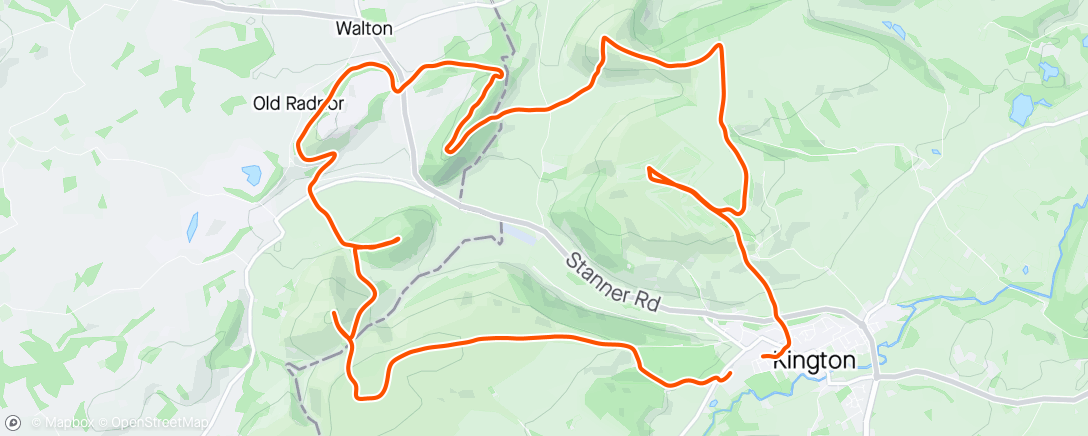 Map of the activity, Kington 8 Peaks