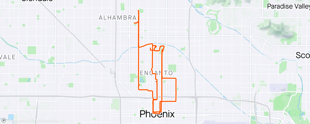 Map of the activity, Riding with Eevee