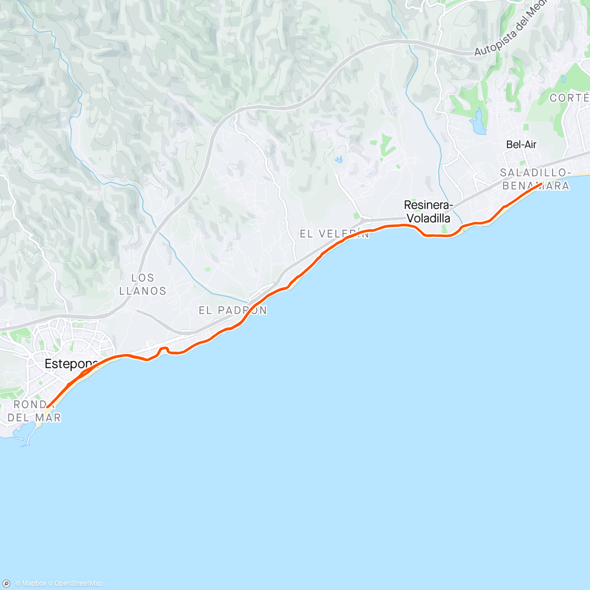 Map of the activity, Beach ride🌵