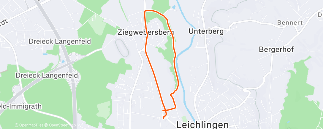 Карта физической активности (Laufen @ Leichlingen)