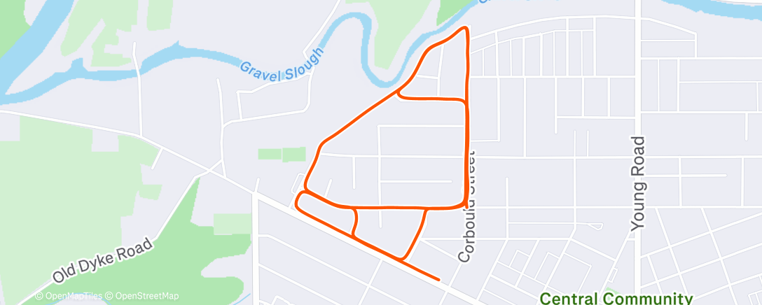 Map of the activity, Evening Walk