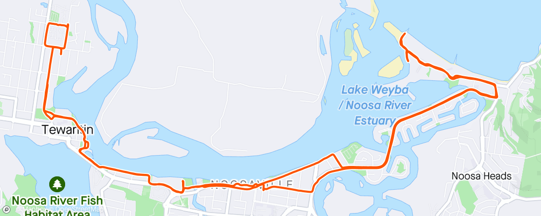 Map of the activity, Morning ride out to the Spit