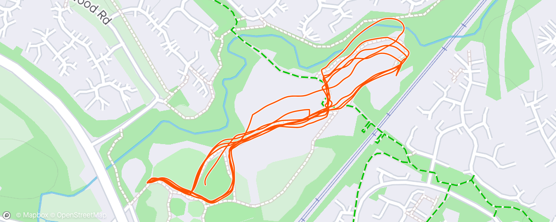 Map of the activity, Bartley Park Run