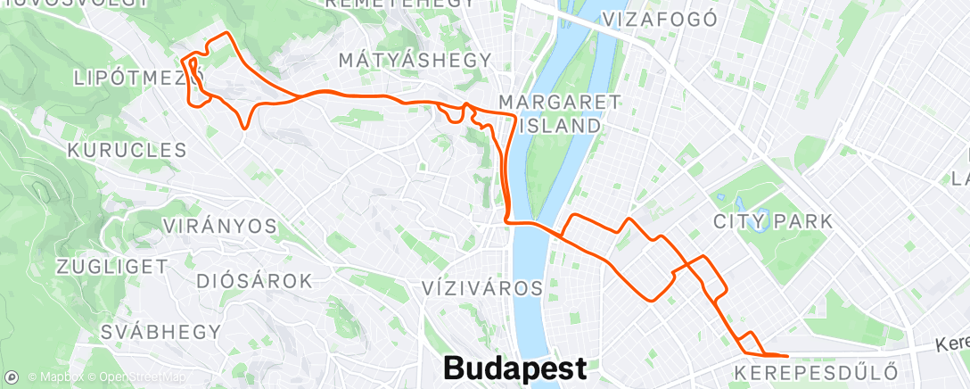 Map of the activity, Afternoon Ride