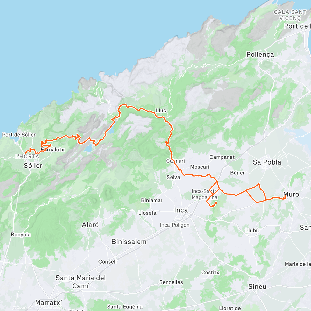 Карта физической активности (Ab ins Tramuntana
Malle Wintercamp Tag 3)