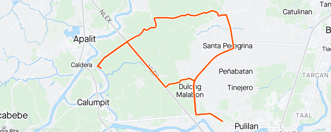 Map of the activity, Morning Ride 2 pasing set