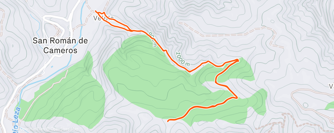 Map of the activity, S: Paseíto por el robledal de Velilla